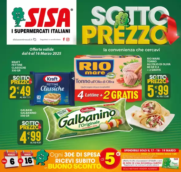 Volantino Sisa a Somma Vesuviana | Sotto prezzo | 6/3/2025 - 16/3/2025