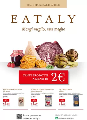 Offerte di Ristoranti a Gerenzano | Dal 6 marzo al 14 aprile in Eataly | 7/3/2025 - 14/4/2025