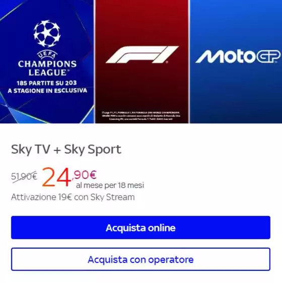 Volantino Sky a Zagarolo | Le nostre offerte scontate da non perdere | 7/3/2025 - 31/3/2025