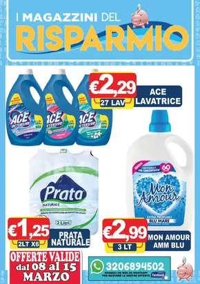 Offerte di Cura casa e corpo a San Marcellino | Offerte valide dal 08 al 15 marzo in Magazzini del Risparmio | 8/3/2025 - 15/3/2025