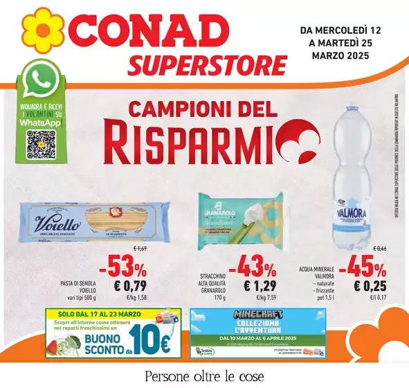 Volantino Conad Superstore a Villongo | Campioni del risparmio | 12/3/2025 - 25/3/2025