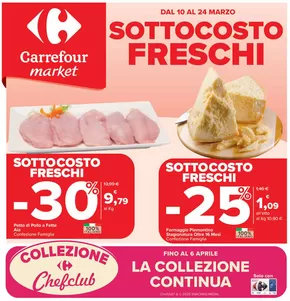 Offerte di Iper e super a Carignano | Sottocosto freschi  in Carrefour Market | 10/3/2025 - 24/3/2025