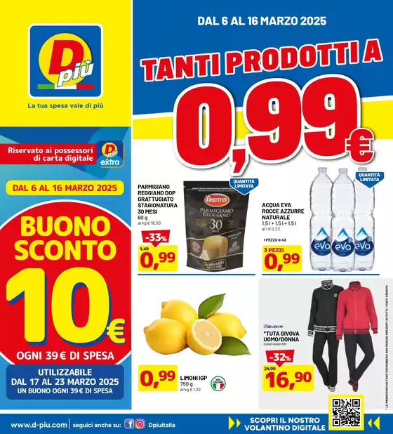 Volantino Dpiu a Varese | Tanti prodotti a 0,99 | 6/3/2025 - 16/3/2025