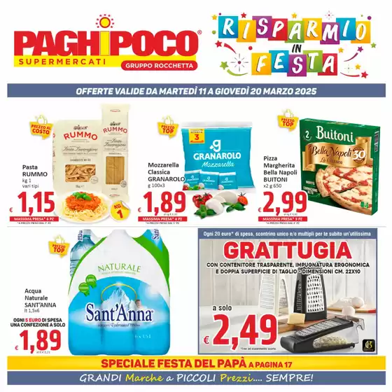 Volantino PaghiPoco a San Giovanni la Punta | Risparmio in festa | 11/3/2025 - 20/3/2025