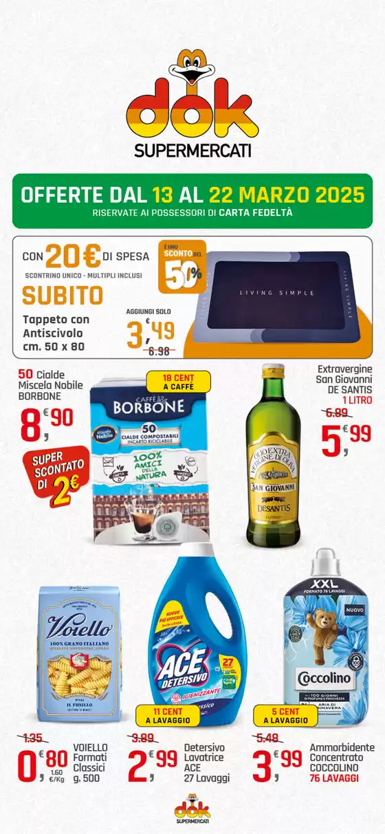 Volantino Dok a Castrolibero | Conn 20€ di spesa scontrino unico | 13/3/2025 - 22/3/2025