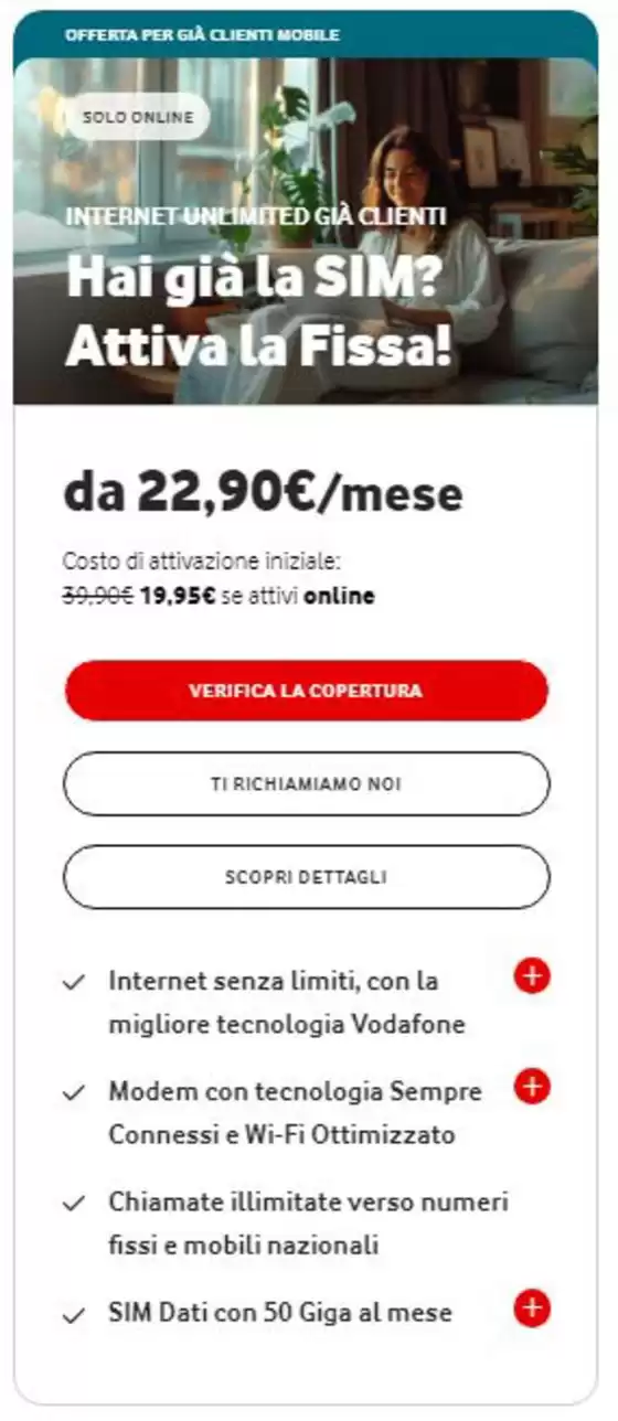 Volantino Vodafone a Acqui Terme | Rete fissa | 11/3/2025 - 1/4/2025