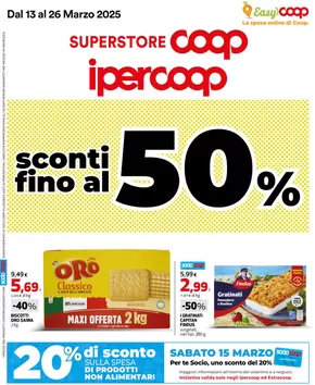 Offerte di Iper e super a Portomaggiore | Sconti fino al 50% in Superstore Coop | 13/3/2025 - 26/3/2025