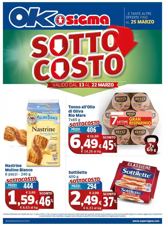 Volantino Ok Sigma a Toano | Sottocosto | 13/3/2025 - 25/3/2025