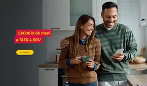 Offerte di Banche e Assicurazioni a Tezze sul Brenta | 5000€ in 60 mesi a Taeg 4,50% in Cofidis | 11/3/2025 - 30/9/2025