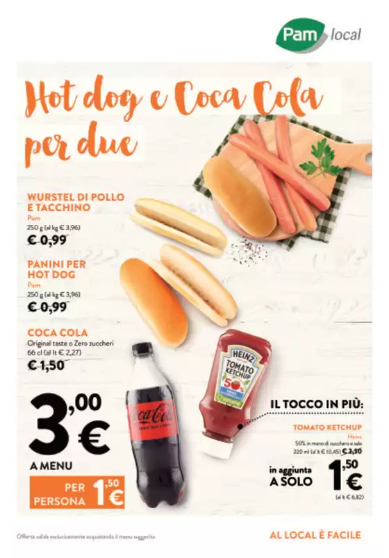 Volantino Pam Local a Bologna | hot dog e coca-cola  | 12/3/2025 - 25/3/2025