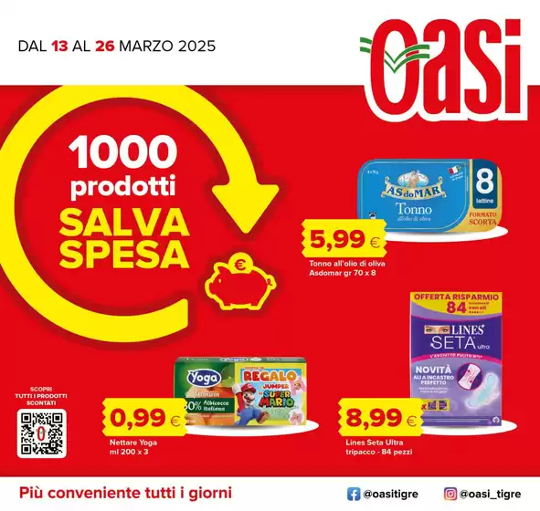 Volantino Oasi a Campobasso | 1000 prodotti salva spesa | 13/3/2025 - 26/6/2025