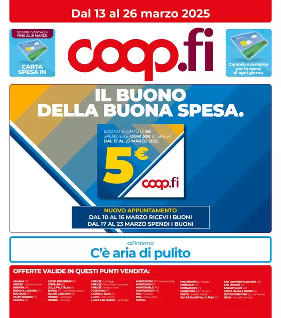 Volantino Coop a Castelfiorentino | DAL 13 AL 26 MARZO 2025 | 13/3/2025 - 26/3/2025