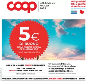 Volantino Coop a Livorno | DAL 13 AL 26 MARZO 2025 | 13/3/2025 - 26/3/2025