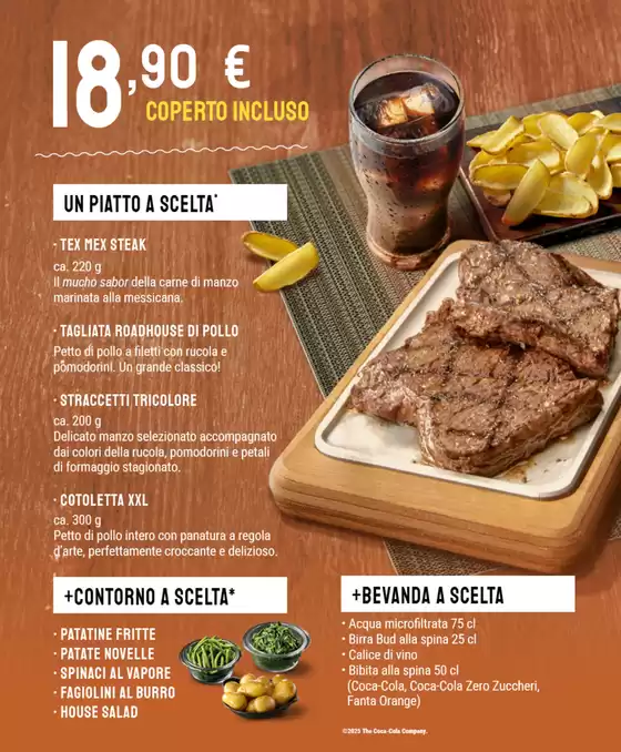 Volantino Roadhouse Restaurant a Erba | Menu | 12/3/2025 - 31/3/2025