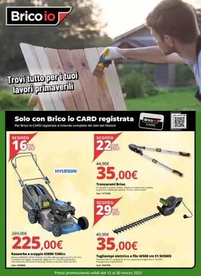 Volantino Bricoio | Trovi tutto per i tuoi lavori primaverili | 12/3/2025 - 30/3/2025