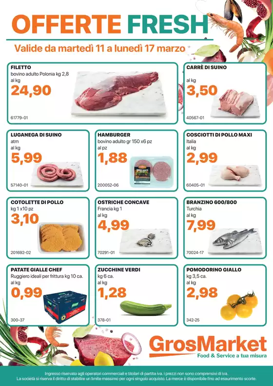 Volantino GrosMarket a Taggia | Offerte Fresh | 12/3/2025 - 25/3/2025