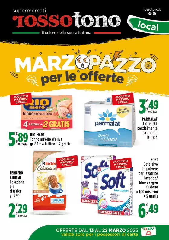 Volantino Supermercati Rossotono Local a Tortorici | Marzo pazzo per le offerte | 13/3/2025 - 22/3/2025