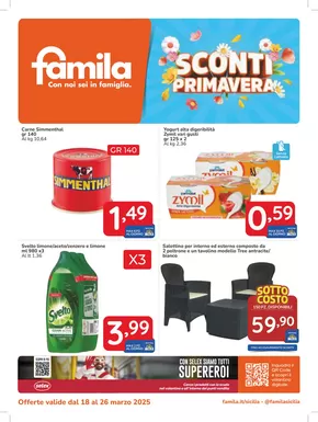 Offerte di Iper e super a Caltanissetta | Sconti Primavera in Famila Superstore | 18/3/2025 - 26/3/2025