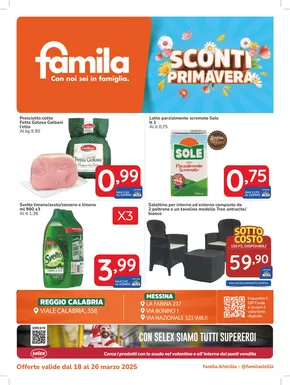Volantino Famila Superstore a Messina | Sconti Primavera | 18/3/2025 - 26/3/2025