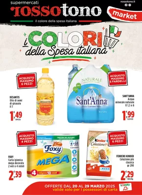 Volantino Supermercati Rossotono Market a Francofonte | I colori della spesa Italiana | 20/3/2025 - 29/3/2025