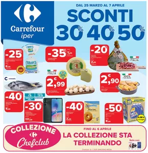 Volantino Carrefour Ipermercati a Pomezia | Sconti 30%40%50% | 25/3/2025 - 7/4/2025