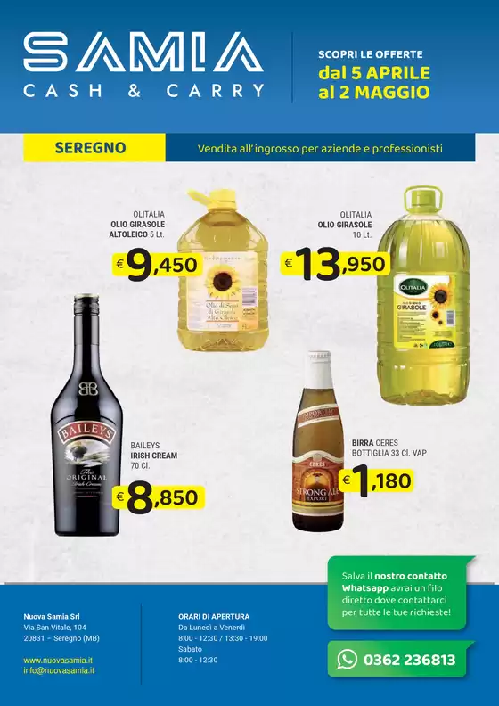 Volantino Samia Cash and Carry a Seregno | Dal 5 aprile al 2 maggio | 5/4/2025 - 2/5/2025