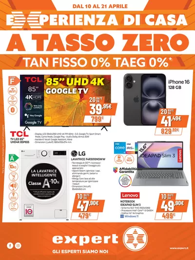 Volantino Expert a Lucca | Experienza di casa a tasso zero! | 10/4/2025 - 21/4/2025