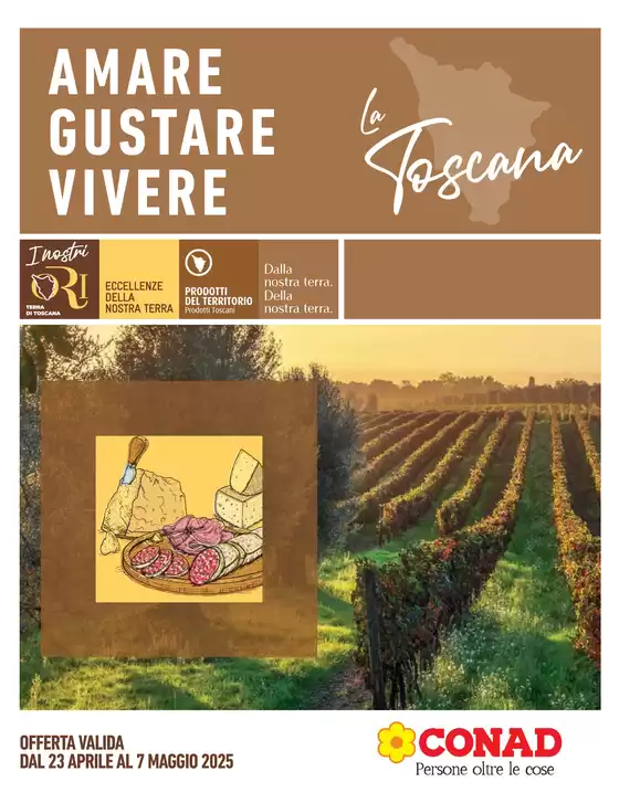 Volantino Spazio Conad a San Giuliano Terme | Amare gustare vivere | 23/4/2025 - 7/5/2025