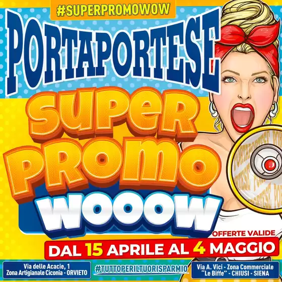 Volantino Mercato Porta Portese a Orvieto | Super promo wooow | 15/4/2025 - 4/5/2025