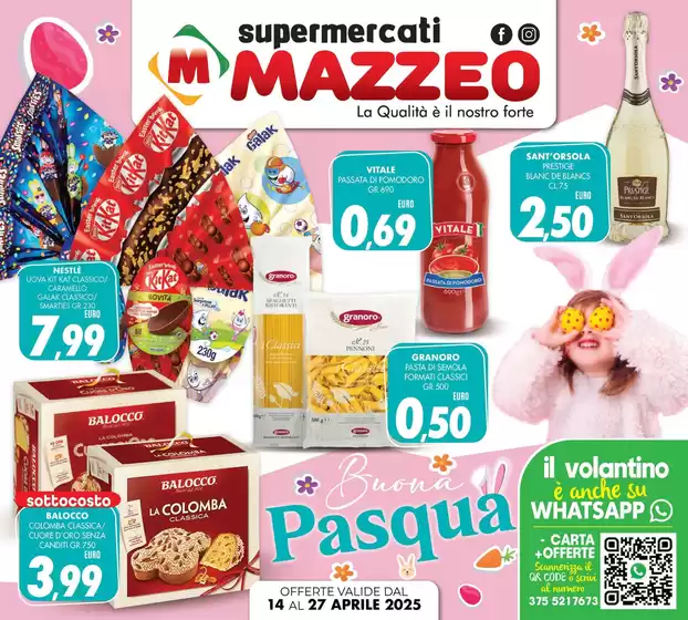 Volantino Mazzeo Supermercati | Buona Pasqua | 15/4/2025 - 27/4/2025