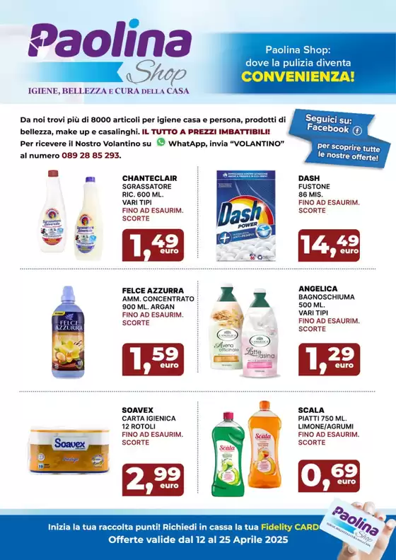 Volantino Paolina Shop | Offerte valide dal 12 al 25 aprile | 15/4/2025 - 25/4/2025