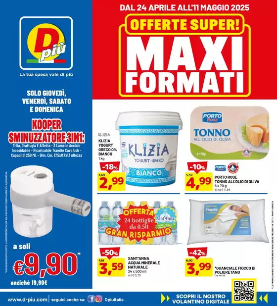 Volantino Dpiu a Trezzo sull'Adda | Offerte super! Maxi Formati | 24/4/2025 - 11/5/2025