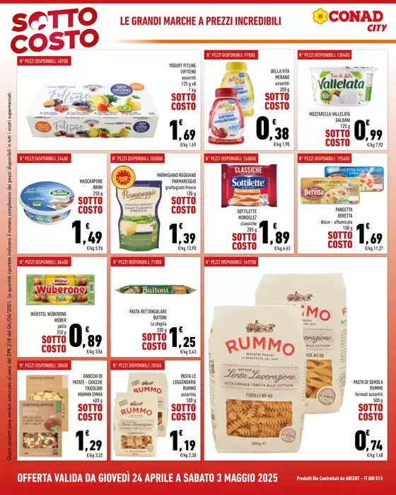 Volantino Conad City a Valdagno | Sotto costo | 22/4/2025 - 5/5/2025