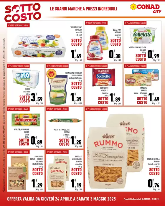 Volantino Conad City a Rovereto | Sotto costo | 22/4/2025 - 5/5/2025
