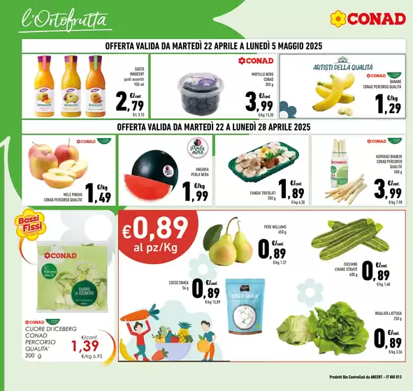 Volantino Conad a Valdagno | Prezzi a pezzi | 22/4/2025 - 5/5/2025