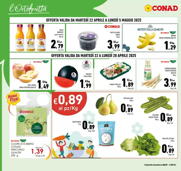 Volantino Conad a Trento | Prezzi a pezzi | 22/4/2025 - 5/5/2025