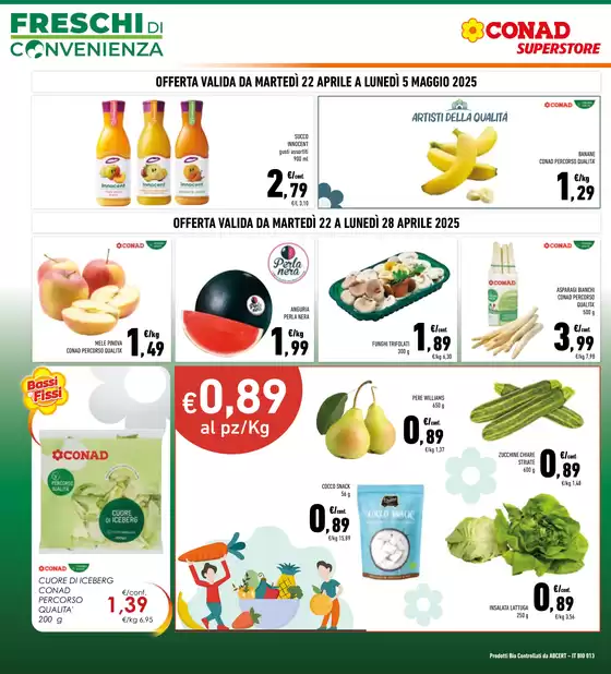 Volantino Conad Superstore a Schio | Freschi di convenienza | 22/4/2025 - 5/5/2025