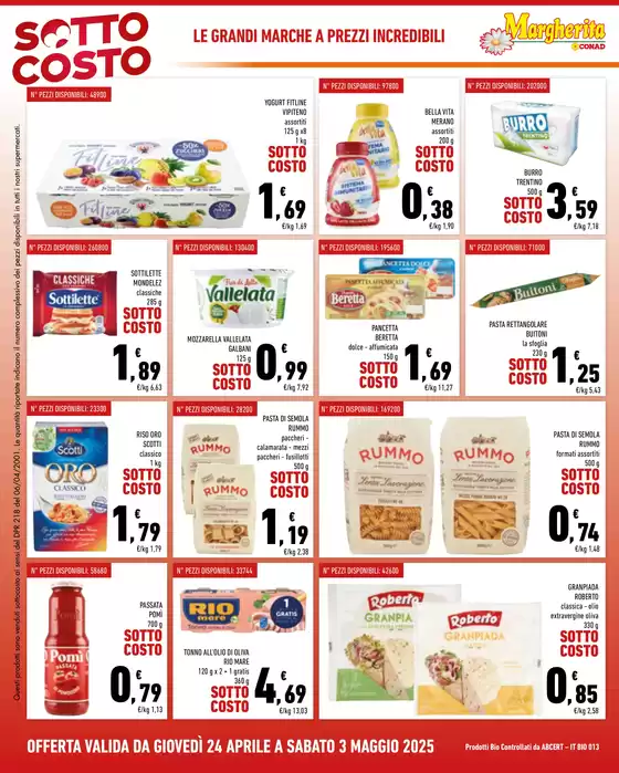 Volantino Margherita Conad | Sotto costo | 22/4/2025 - 5/5/2025
