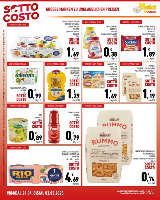 Volantino Conad City a Merano | Sotto costo | 22/4/2025 - 5/5/2025