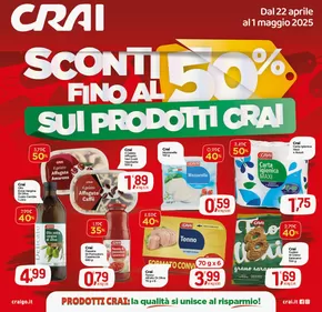 Volantino Crai a Albano Laziale | Sconti fino al 50% | 22/4/2025 - 1/5/2025