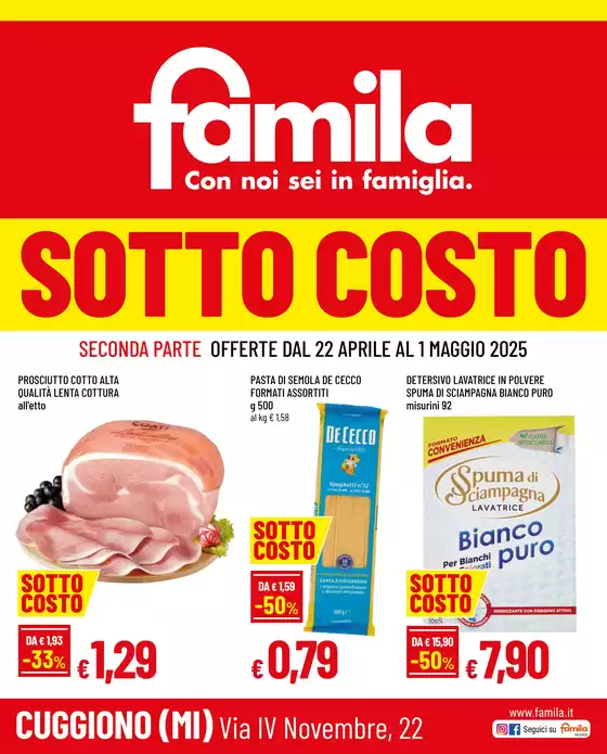 Volantino Famila a Cameri | Sottocosto | 22/4/2025 - 1/5/2025