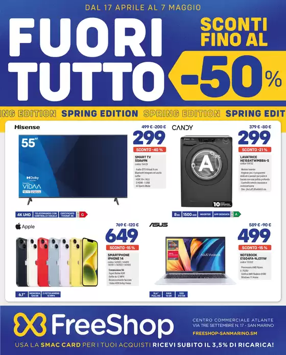 Volantino Freeshop a Verucchio | Fuori tutto spring edition | 17/4/2025 - 7/5/2025