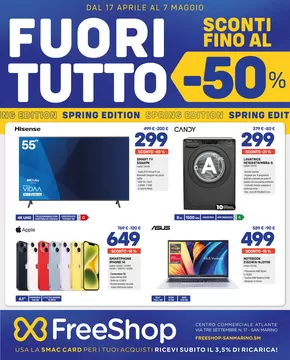 Offerte di Elettronica a San Marino | Fuori tutto spring edition in Freeshop | 17/4/2025 - 7/5/2025