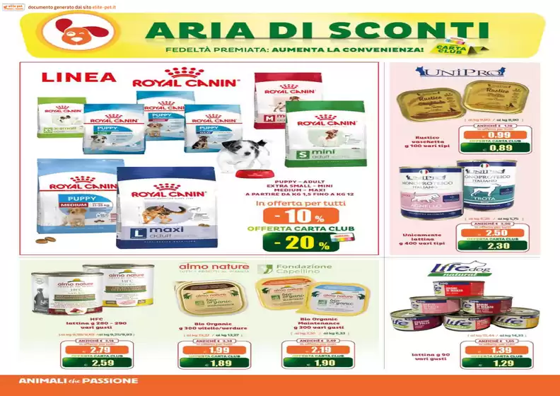 Volantino Elite Pet a Roma | Aria di sconti | 16/4/2025 - 4/5/2025