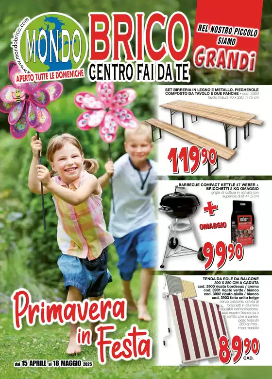 Volantino MondoBrico a Casale Monferrato | Primavera in Festa | 15/4/2025 - 18/5/2025
