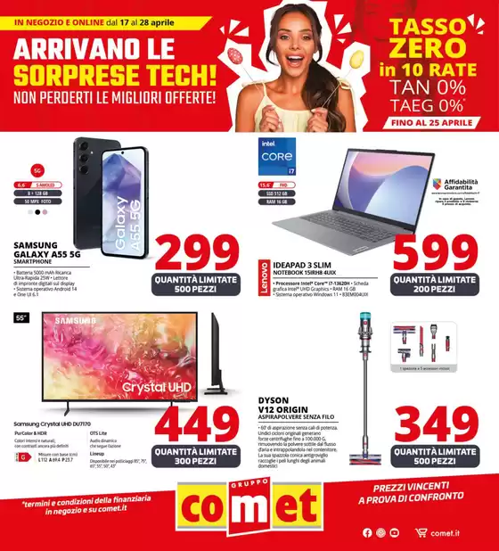 Volantino Comet | Sorprese tech da Comet! | 17/4/2025 - 28/4/2025