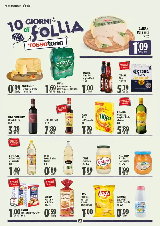 Volantino Supermercati Rossotono Local a Taranto | 10 giorni di follia | 24/4/2025 - 3/5/2025