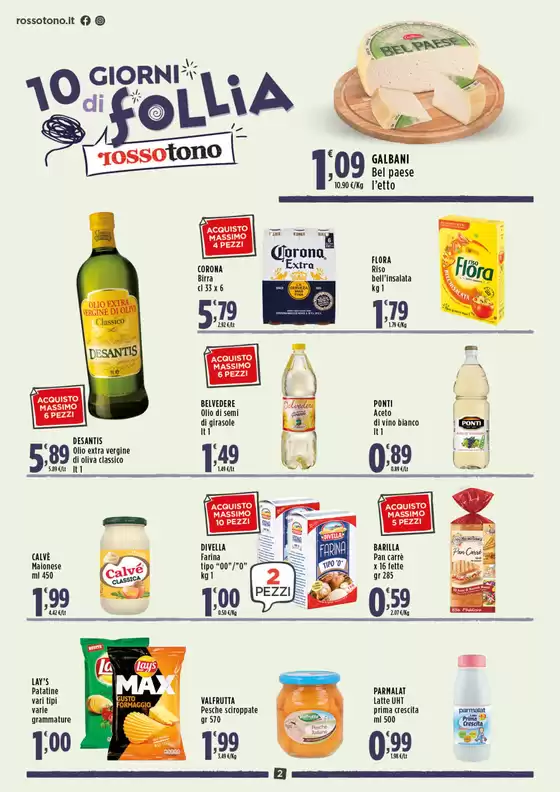 Volantino Supermercati Rossotono Local a Melito di Porto Salvo | 10 giorni di follia | 24/4/2025 - 3/5/2025