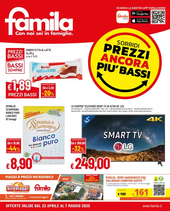 Volantino Famila a Codogno | Prezzi ancora piu bassi | 22/4/2025 - 7/5/2025
