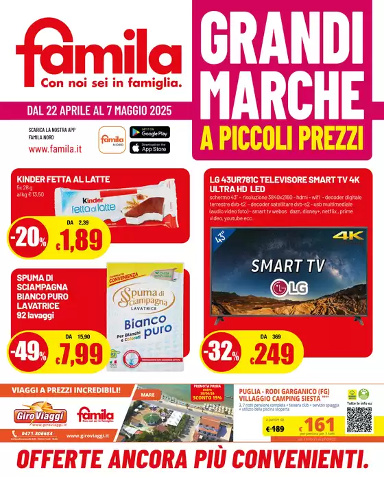 Volantino Famila a Ciserano | Grandi marche | 22/4/2025 - 7/5/2025